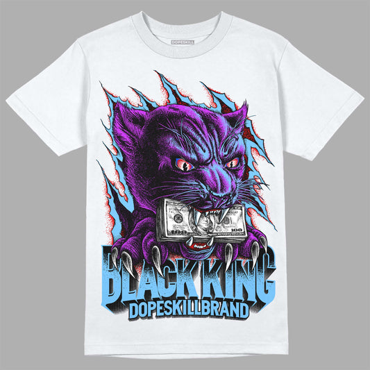 Travis Scott x Jordan 4 Retro 'Cactus Jack' DopeSkill T-Shirt Black King Graphic Streetwear - White