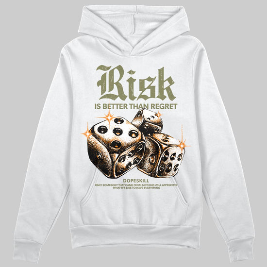 Olive Sneakers DopeSkill Hoodie Risk Is Better Than Regret Graphic Streetwear - White