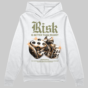 Olive Sneakers DopeSkill Hoodie Risk Is Better Than Regret Graphic Streetwear - White
