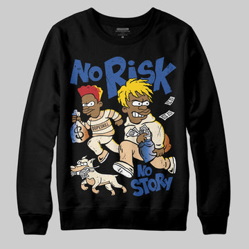 Jordan 17 Retro Low SP Infinite Archives DopeSkill Sweatshirt No Risk No Story Graphic Streetwear - Black