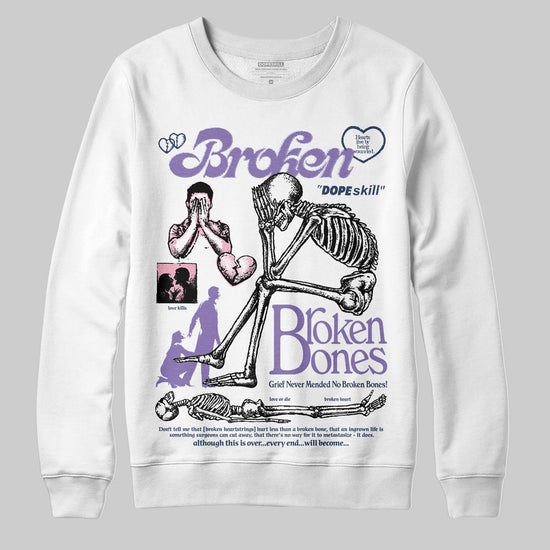 Jordan 11 "Mojave" DopeSkill Sweatshirt Broken Bones Graphic Streetwear - White