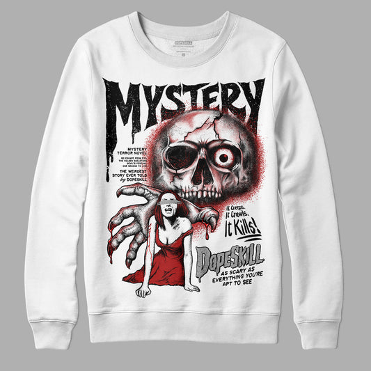 Jordan 14 "Black/White" DopeSkill Sweatshirt Mystery Ghostly Grasp Graphic Streetwear - White