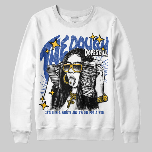 Royal Blue Sneakers DopeSkill Sweatshirt The Dough Graphic Streetwear -0 White