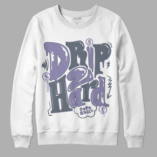 Jordan 5 Retro Low Indigo Haze DopeSkill Sweatshirt Drip Too Hard Graphic Streetwear - White