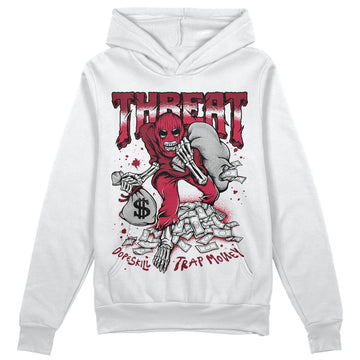 Jordan 1 Retro High '85 OG Metallic Burgundy DopeSkill Hoodie Sweatshirt Threat Graphic Streetwear - White