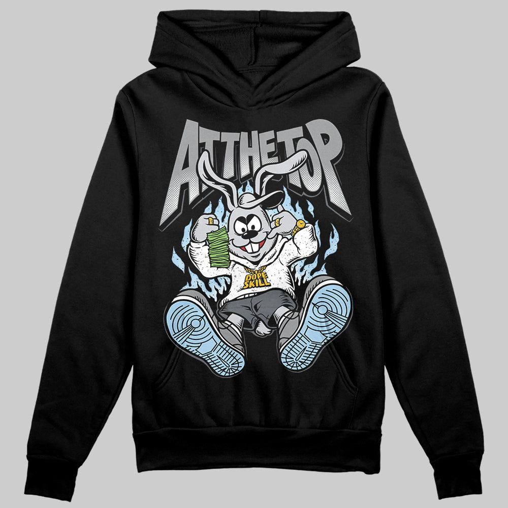 Jordan 5 Retro Wolf Grey (2026) DopeSkill Hoodie Sweatshirt At The Top Graphic Streetwear - Black