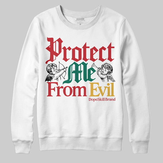 Jordan 3 Mexico 'El Vuelo' DopeSkill Sweatshirt Protect Me From Evil Graphic Streetwear - White