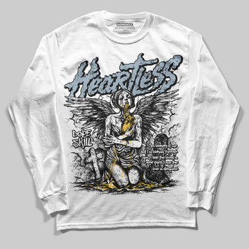 Jordan 13 “Blue Grey” DopeSkill Long Sleeve T-Shirt Heartless Graphic Streetwear - White