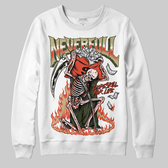 Olive Sneakers DopeSkill Sweatshirt NeverFull Graphic Streetwear - White