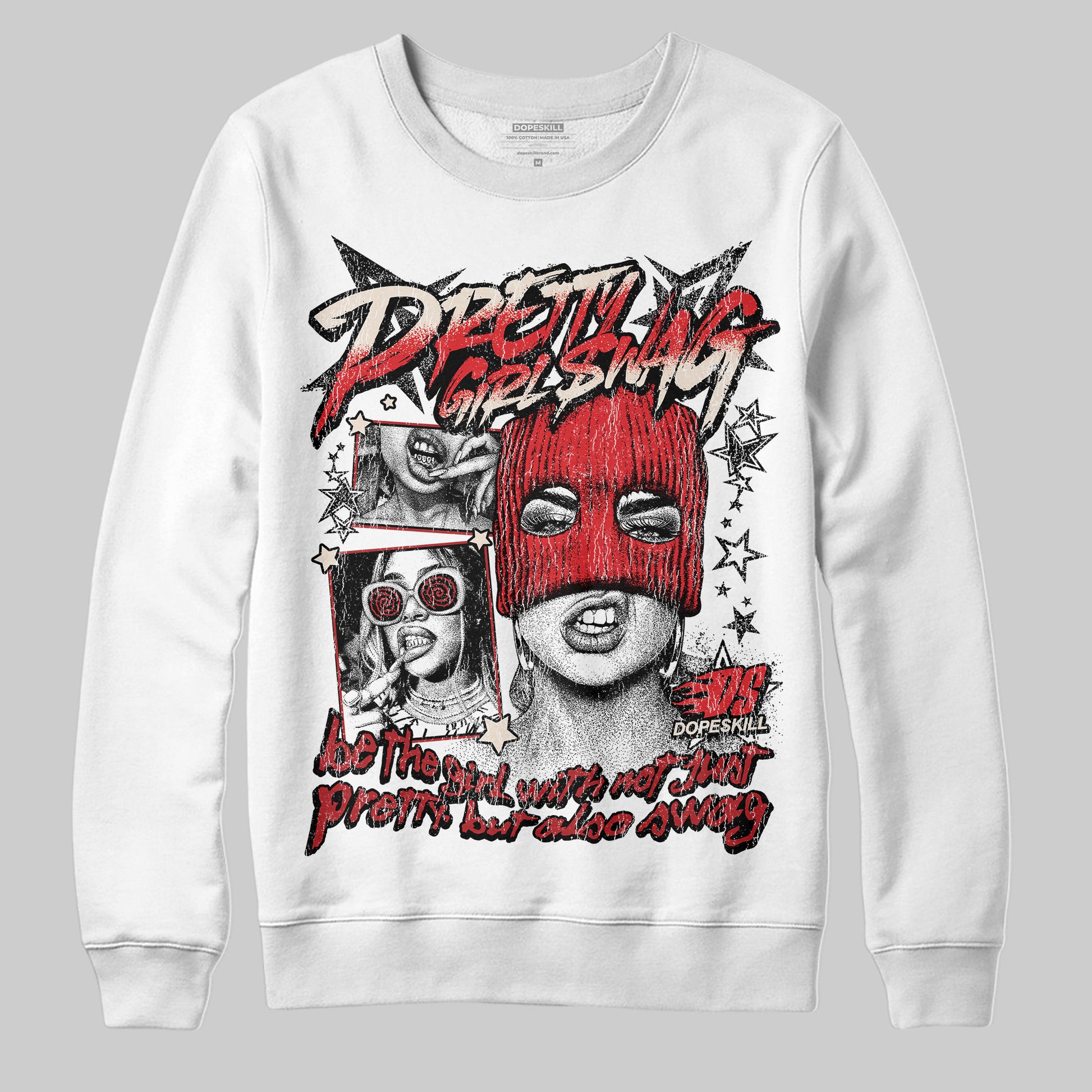 Adidas Samba OG ‘Talchum Pack ‑ Scarlet’ DopeSkill Sweatshirt Pretty Girl Swag Graphic Streetwear - White