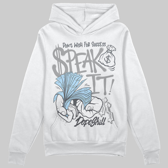 Jordan 5 Retro Wolf Grey (2026) DopeSkill Hoodie Sweatshirt Speak It Graphic Streetwear - White