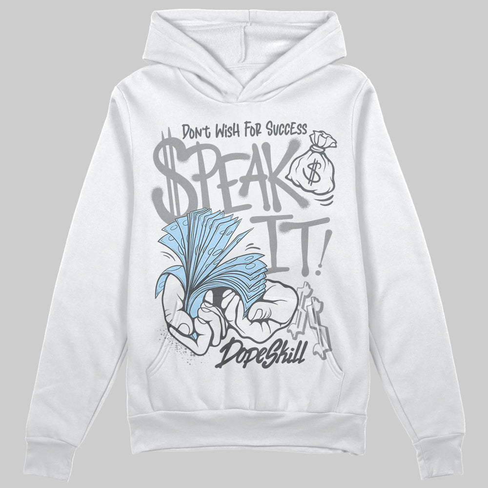 Jordan 5 Retro Wolf Grey (2026) DopeSkill Hoodie Sweatshirt Speak It Graphic Streetwear - White