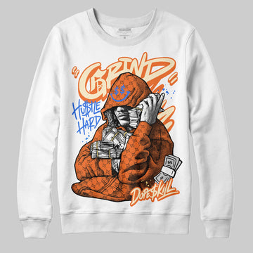 Orange Sneakers DopeSkill Sweatshirt Grind Pray Graphic Streetwear - White
