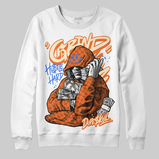 Orange Sneakers DopeSkill Sweatshirt Grind Pray Graphic Streetwear - White