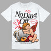 Jordan 4 Red Thunder DopeSkill T-Shirt New No Days Off Graphic Streetwear - White