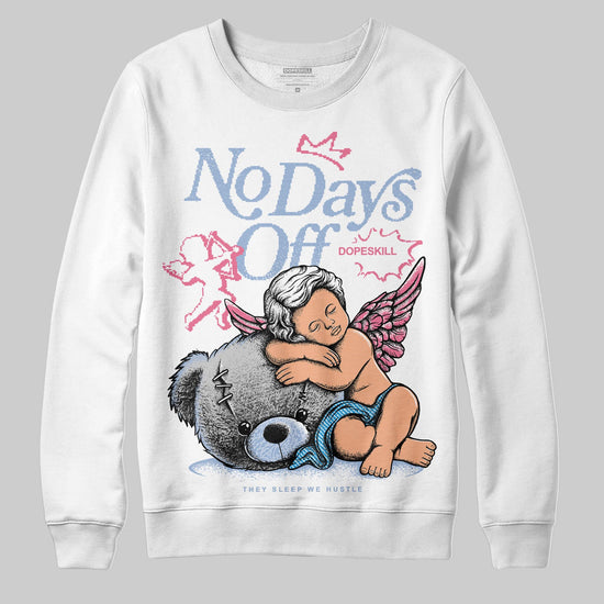 Jordan 3 GS “Cobalt Bliss” DopeSkill Sweatshirt New No Days Off Graphic Streetwear - White