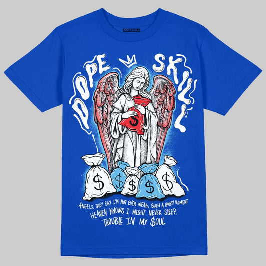 Jordan 12 “Blueberry” DopeSkill Royal T-shirt Angels Graphic Streetwear