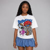 “True Blue” 3s DopeSkill Oversize Print T-Shirt Pour Up Graphic