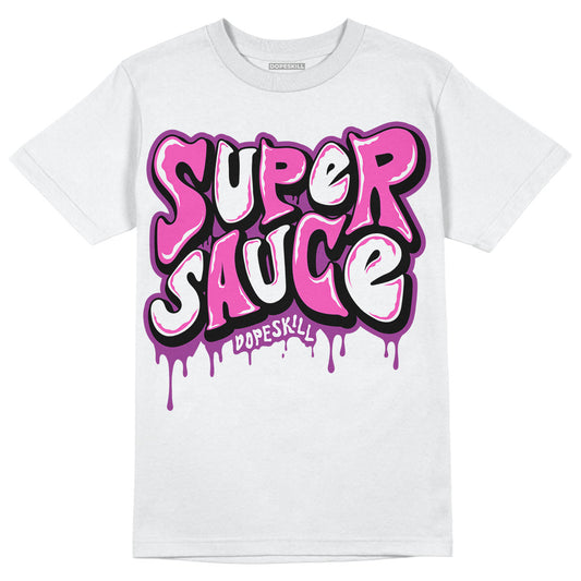 Jordan 4 GS “Hyper Violet” DopeSkill T-Shirt Super Sauce Graphic Streetwear - White