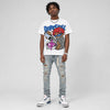 “True Blue” 3s DopeSkill Oversize Print T-Shirt Pour Up Graphic