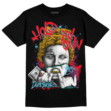 Jordan 1 Mid GS 'Six Championships' DopeSkill T-Shirt Hold My Own Graphic Streetwear - Black