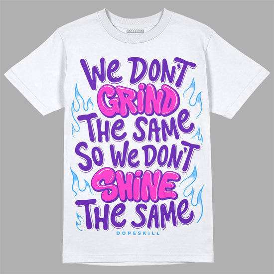 Dunk Low Championship Court Purple DopeSkill T-Shirt Grind Shine Graphic Streetwear - White