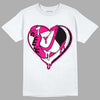 Jordan 1 Low GS “Fierce Pink” Dopeskill T-Shirt Heart Jordan 1 Graphic Streetwear - White