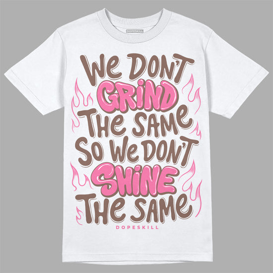 Dunk Low Smokey Mauve Playful Pink DopeSkill T-Shirt Grind Shine Graphic Streetwear - White 