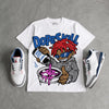 “True Blue” 3s DopeSkill Oversize Print T-Shirt Pour Up Graphic