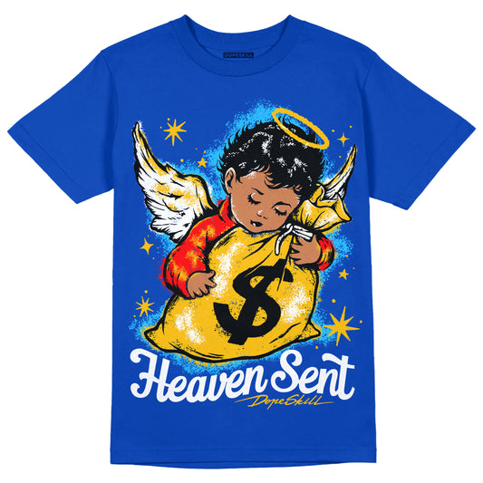 Royal Blue Sneakers DopeSkill T-Shirt Heaven Sent Graphic Streetwear