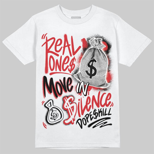 Air Max Uptempo 95 “Bulls Away” DopeSkill T-Shirt Real Ones Move In Silence Graphic Streetwear - White