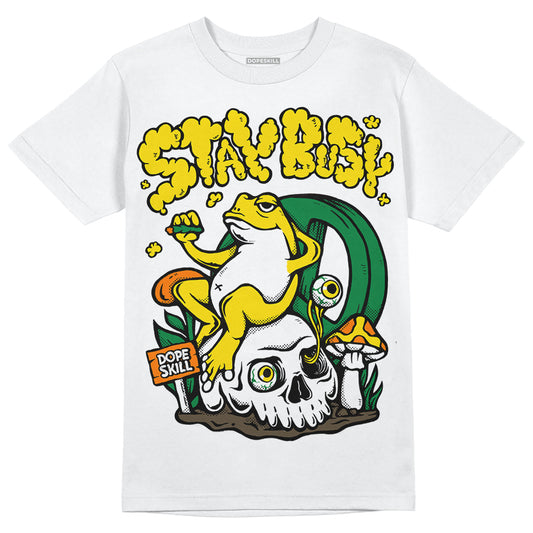 Dunk Low Reverse Brazil DopeSkill T-Shirt Stay Busy Graphic Streetwear - White