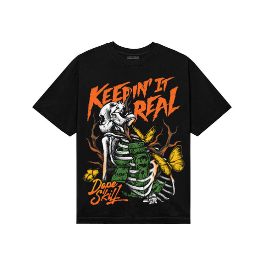 Orange, Black and White Sneakers DopeSkill T-Shirt Keepin' It Real Graphic Streetwear - Black