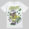 Jordan 4 GS “Light Lemon Twist” DopeSkill T-Shirt No Luck, All Hustle Graphic Streetwear - White