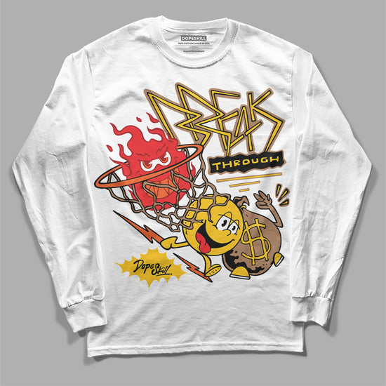 Yellow Sneakers DopeSkill Long Sleeve T-Shirt Break Through Graphic Streetwear - White