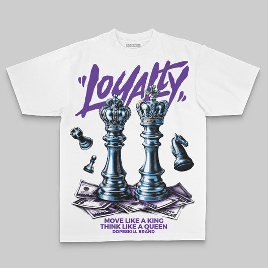 Purple Sneakers Oversize Print 'Loyalty' DopeSkill Graphic T-shirt Streetwear - White 