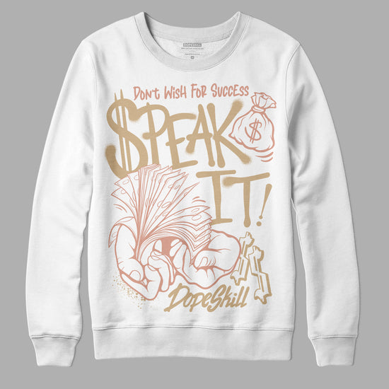TAN Sneakers DopeSkill Sweatshirt Speak It Graphic Streetwear - White