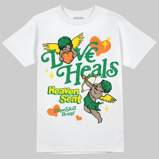 Dunk Low Reverse Brazil DopeSkill T-Shirt New Love Heals Graphic Streetwear - WHite