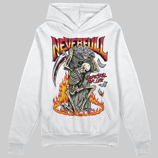 Jordan 3 “Fire Red” DopeSkill Hoodie Sweatshirt Heartless Graphic Streetwear - White 