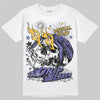 Jordan 4 Retro Lakers DopeSkill T-Shirt Drip Season Graphic Streetwear - White