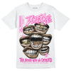 Pink Sneakers DopeSkill T-Shirt The Mouth With No Droughts Graphic Streetwear - White 