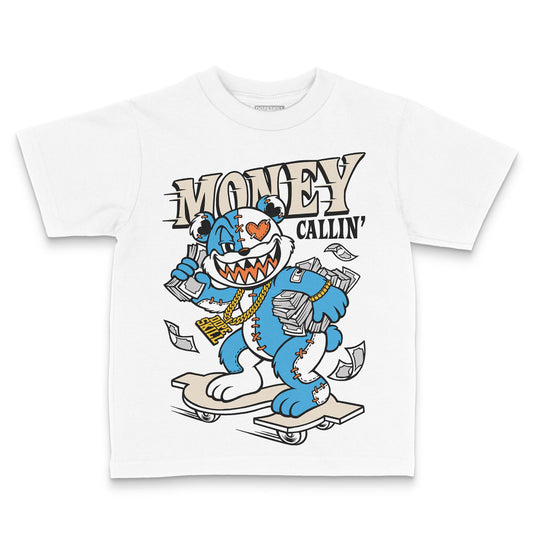 Jordan 1 High OG “UNC” Reimagined DopeSkill Toddler Kids T-shirt Money Callin' Graphic Streetwear - White