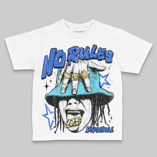 Royal Blue Sneakers DopeSkill Toddler Kids T-shirt No Rules Graphic Streetwear 0- White