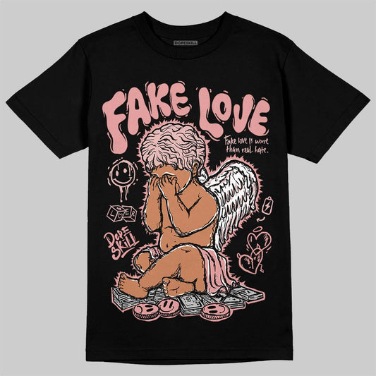 Jordan 40 “Dusty Rose” DopeSkill T-Shirt False Love Graphic Streetwear - Black