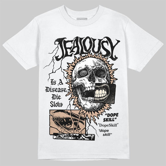 Jordan 4 Retro Cozy Girl DopeSkill T-Shirt Jealousy Graphic Streetwear - White
