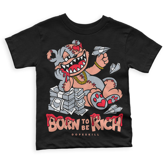 DJ Khaled x Jordan 5 Retro ‘Crimson Bliss’ DopeSkill Toddler Kids T-shirt Born To Be Rich Graphic Streetwear - Black