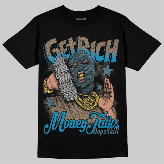 Jordan 3 GS “We Outside” DopeSkill T-Shirt Get Rich Graphic Streetwear - Black