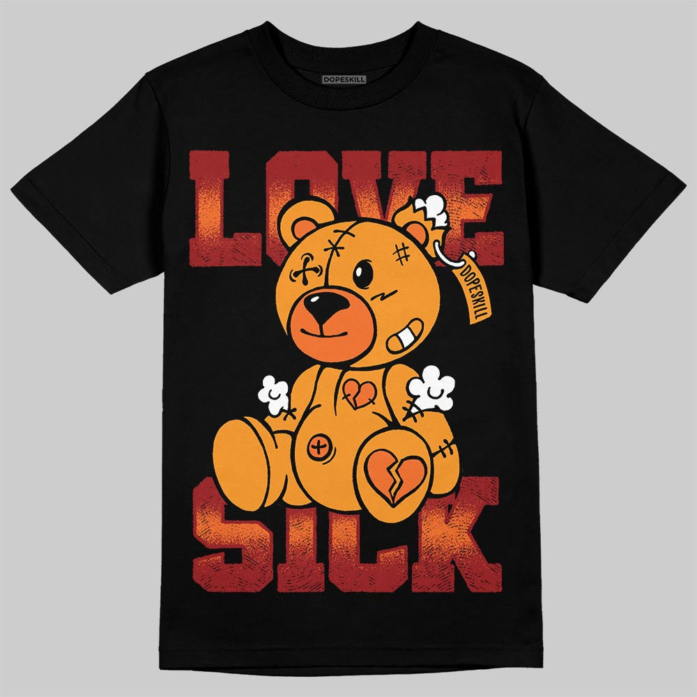 Orange, Black and White Sneakers DopeSkill T-Shirt Love Sick Graphic Streetwear - Black
