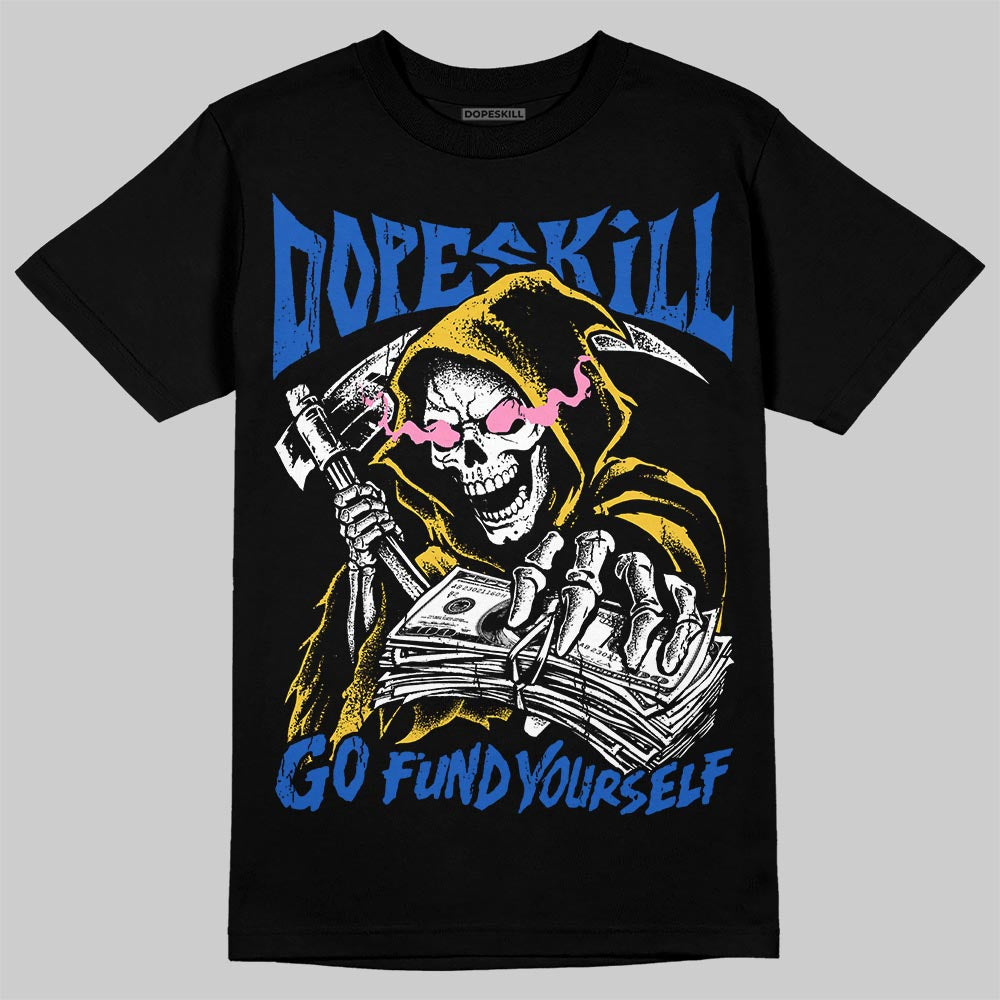 Jordan 3 Brazil DopeSkill T-Shirt Go Fund Your Self Graphic Streetwear - Black