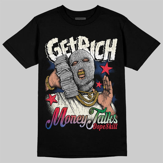 Jordan 11 City Pack “285” Atlanta DopeSkill T-Shirt Get Rich Graphic Streetwear - Black